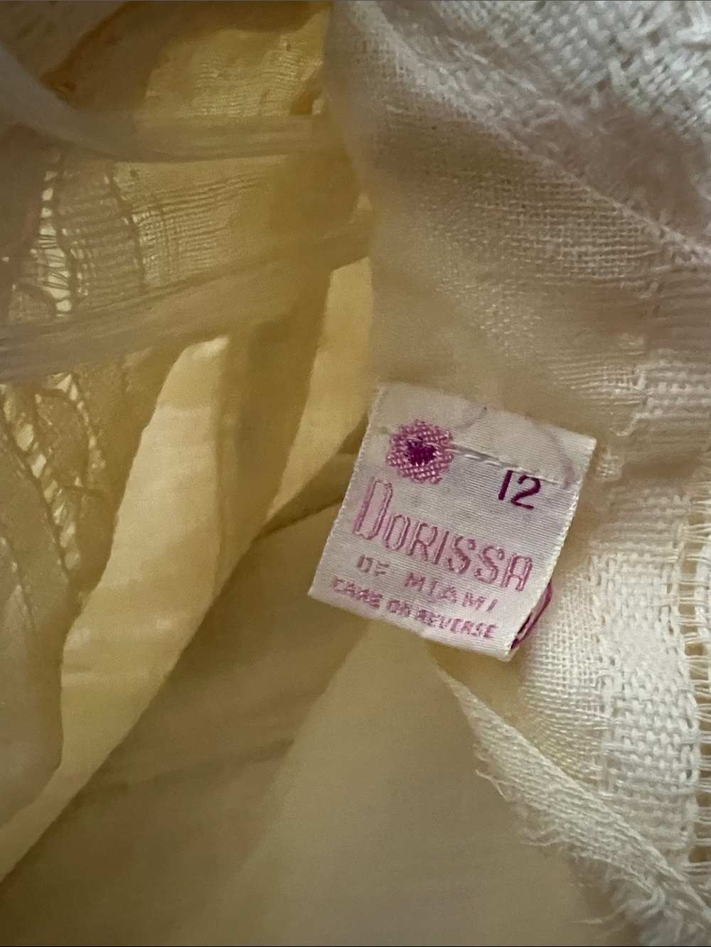 Dorissa of Miami Edwardian Style Dress S Vintage - Picture 4 of 5